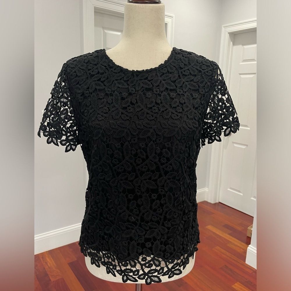 Catherine Malandrino Crochet Blouse
